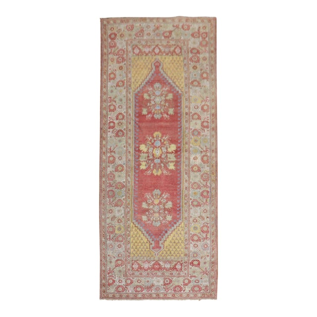 Gorgeous Floral Turkish Melas Antique Runner For Sale