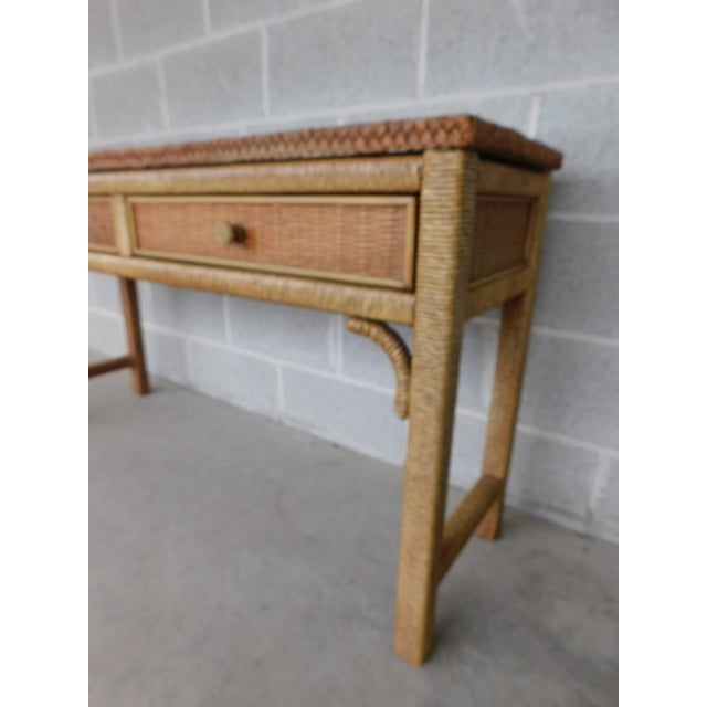 Henry Link Wicker Console Table 49w Chairish