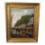 Vintage Impressionist Painting of Romantic Italian City Street Scene Oil on Canvas Painting For Sale