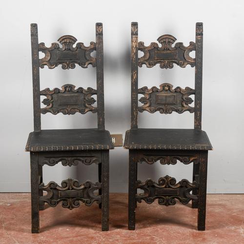 Neo-Renaissance Carved Chairs, Set of 2 For Sale - Image 9 of 9