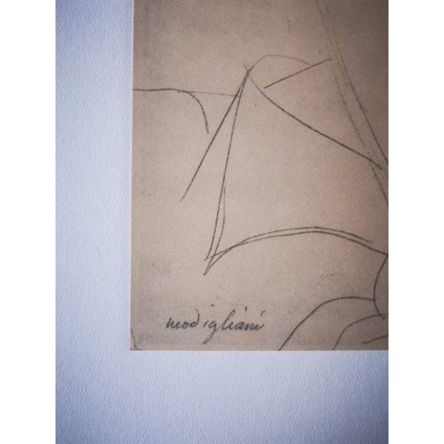Modern Amedeo Modigliani, Head of a Woman with a Hat, 1959, Original Lithograph For Sale - Image 3 of 7
