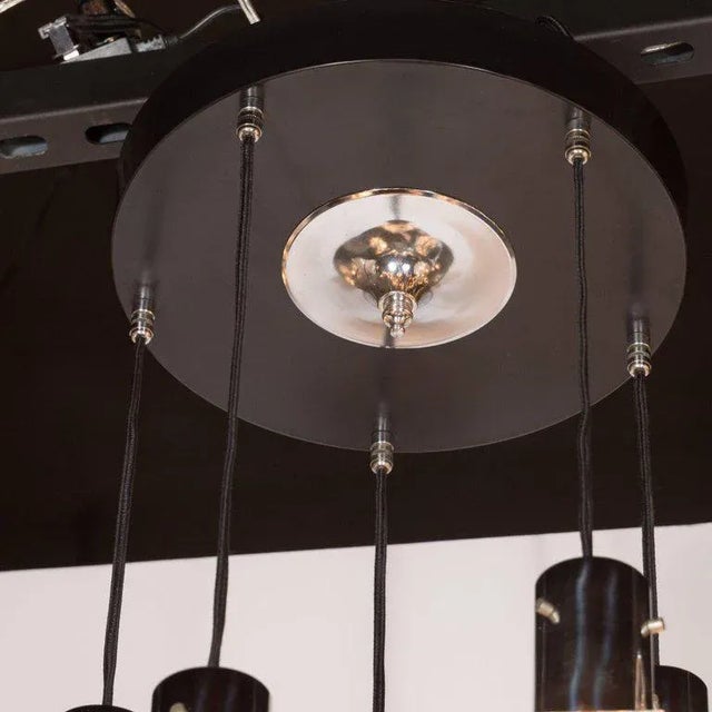 Mid-Century Modern Five Pendant Fixture by J.T. Kalmar For Sale In New York - Image 6 of 8