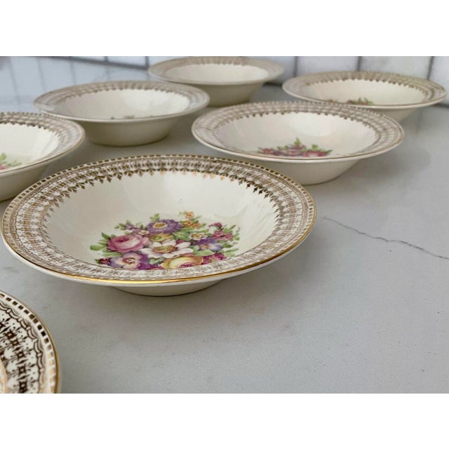 Mid 20th Century 22k Gold China Dessert Bowls-Set of 8 For Sale - Image 11 of 12