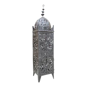 Large Outdoor Metal Moroccan Hurricane Candle Lantern