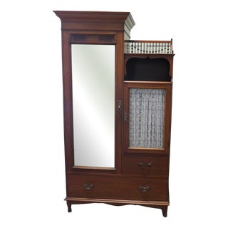 Arts and Crafts Oak Oak Single Compactum Wardrobe, 1890 For Sale