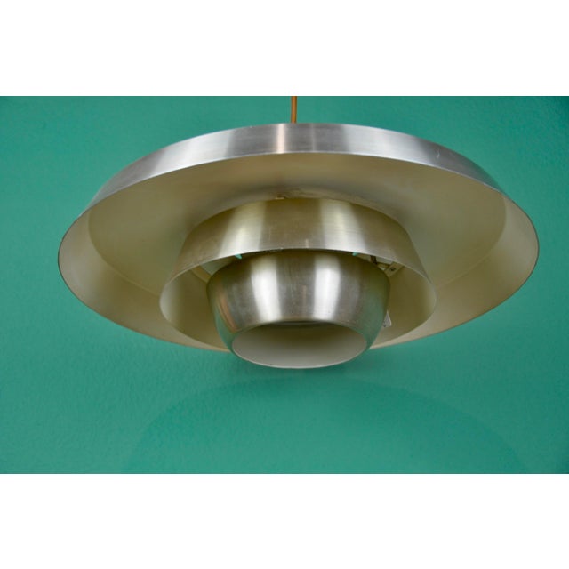 Danish Lamp in Gold Metal, 1960s For Sale - Image 9 of 12