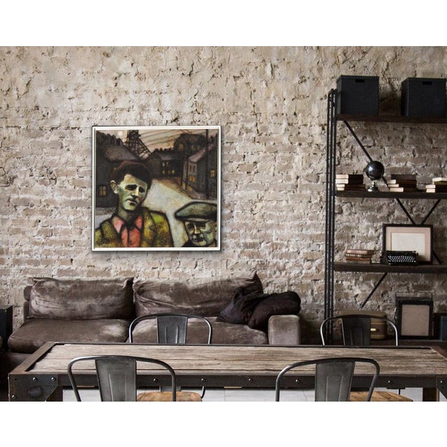 Peter Ross, The Young Richard Burton and His Father, Pontrhydyfen, Neath, Port Talbot, Wales, Oil Painting, 2013, Framed For Sale - Image 14 of 18