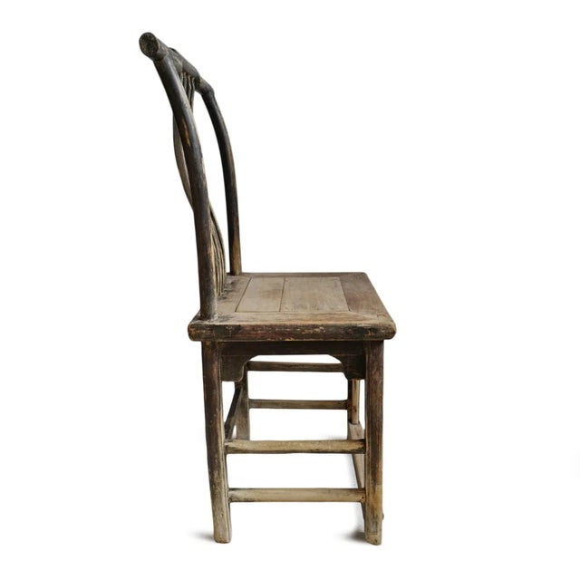 Mid 20th Century Vintage Elm Ming Farmhouse Chair For Sale - Image 5 of 8