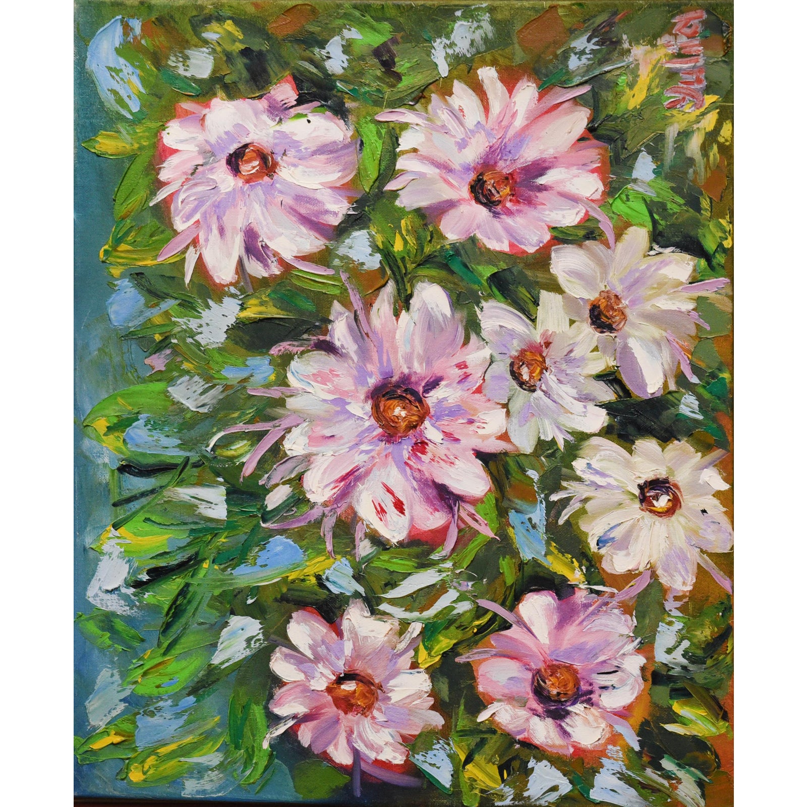 1990s Blossom Dance, Original Oil Painting Chairish