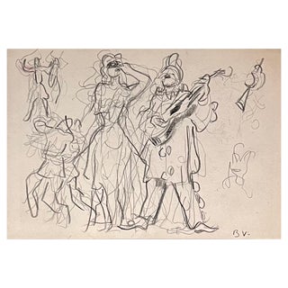 Benjamin II Vautier, Reverly, Graphite on Paper For Sale