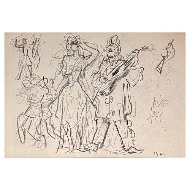 Benjamin II Vautier, Reverly, Graphite on Paper For Sale