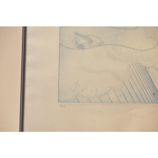 Stefan Wewerka, Drypoint Etchings, Hand-Colored, 1972, 7 Pieces, No. 51/55 For Sale - Image 14 of 18