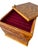Vintage Mele 3‑Tier Swiveling Jewelry Box • Minimalist Mid Century Modern Organizer • Faux Burled Wood Vanity Storage For Sale - Image 4 of 8