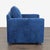 Crate & Barrel Crate & Barrel Blue Velvet Lounge Chair – Modern and Comfortable For Sale - Image 4 of 8