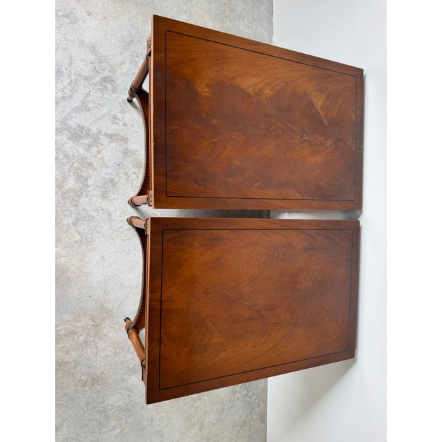 Pair of Vintage John Scalia for Schmieg & Kotzian Galleried Style One-Drawer Nightstands For Sale - Image 9 of 16