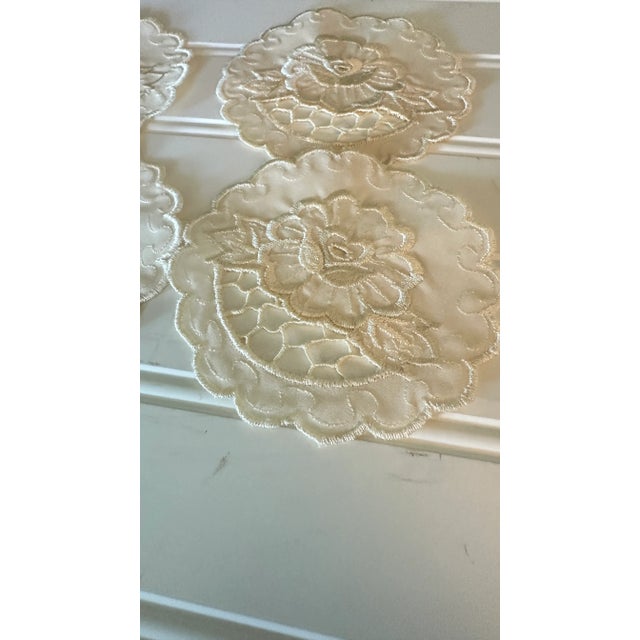 Vintage Maderia Ecru Table Setting 4 Placemats, Napkins and Coasters- 12 Pieces For Sale In Nashville - Image 6 of 10