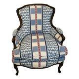 Vintage Wesley Hall Style Louis XV Bergere Armchair For Sale