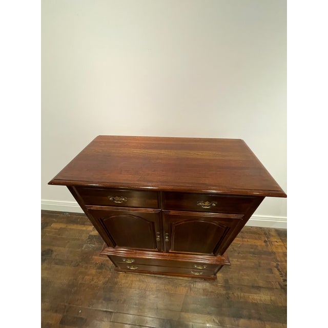 Wood Chippendale Style Cherry Tall Dresser/High Boy For Sale - Image 7 of 10