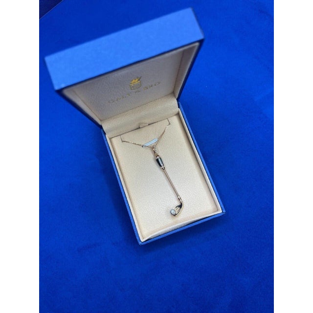 Early 21st Century Diamond Black Grey Mother of Pearl Golf Club Birdie Jewelry 18 Karat Rose Gold For Sale - Image 5 of 10
