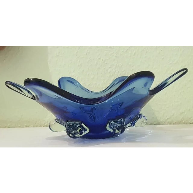 1950s Murano Sommerso Uran Glass Bowl, 1950s For Sale - Image 5 of 6