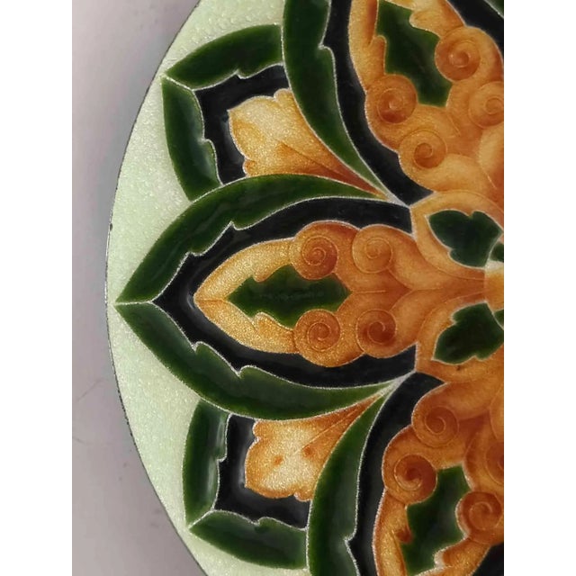 Italian Mid Century Enamel on Copper Vide Poche Tray For Sale - Image 11 of 14