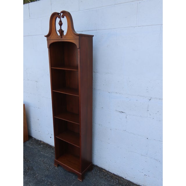 1930s Early 1900s Rockford Tall Narrow Bookcase Display Shelving Cabinet 6357 For Sale - Image 5 of 18