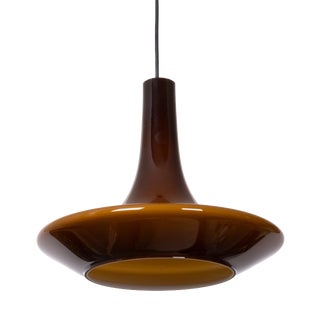 Large Amber Murano Glass Pendant Light by Peill & Putzler, Germany, 1970s For Sale