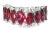 Celebrate love with this elegant 18K white gold band, featuring 9 marquise-cut rubies 4.3 ct total Ã‚Â and 16 brilliant...