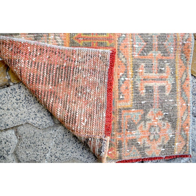 Vintage Hand Knotted Floral Oushak Rug For Sale - Image 4 of 11