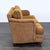 Comfortable 3-Seat Brown Fabric Sofa With Rolled Arms For Sale - Image 4 of 9