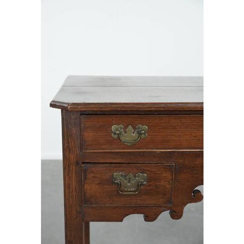 Brown Antique English Oak Side Table, 1700s For Sale - Image 8 of 17