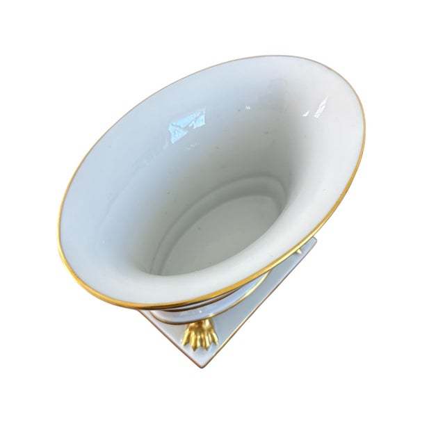 Vintage 1950s Herend Hungary Rothschild Bird Oval Cachepot Urn With Gilded Paw Feet For Sale - Image 10 of 10