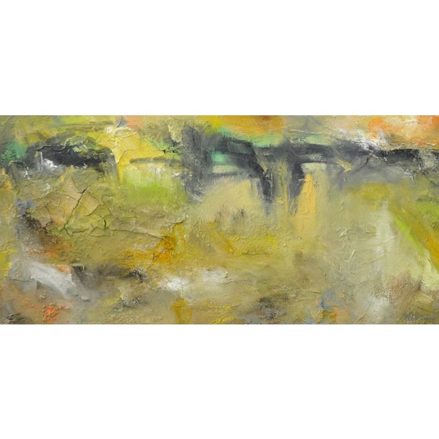 Contemporary "Equinox" Original Abstract Landscape Oil Paintings - a Pair For Sale - Image 3 of 5