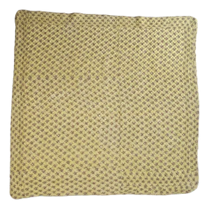 French Quilt in Yellow Cotton Fabric, 1890s