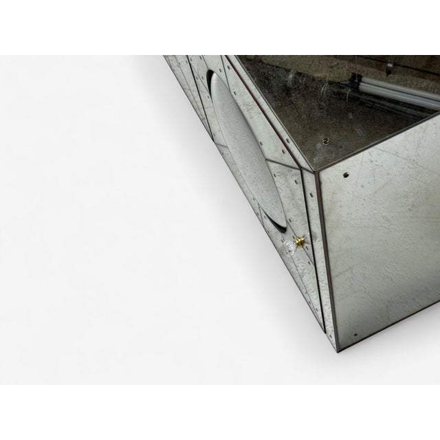 Art Deco Style, Painted Wood, Antique Glass, Mirrored Sideboard or Credenza For Sale - Image 12 of 13