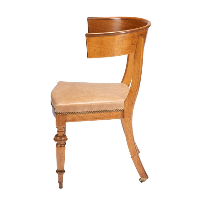 Biedermeier Austrian Biedermeier Beechwood and Mahogany Klismos Side Chair, Circa 1830 For Sale - Image 3 of 14