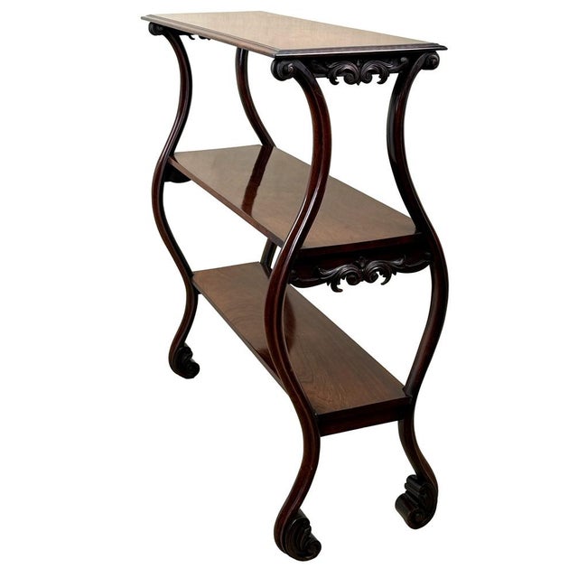 Mid 19th Century Antique Rosewood Central Standing Shelves, 1840 For Sale - Image 5 of 15