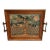 Vintage New England Panoramic Wedding Scene Art Tray Trivet Wall Hanging For Sale