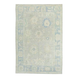 Turkish Oushak Rug 6'1" x 9' #18650 For Sale