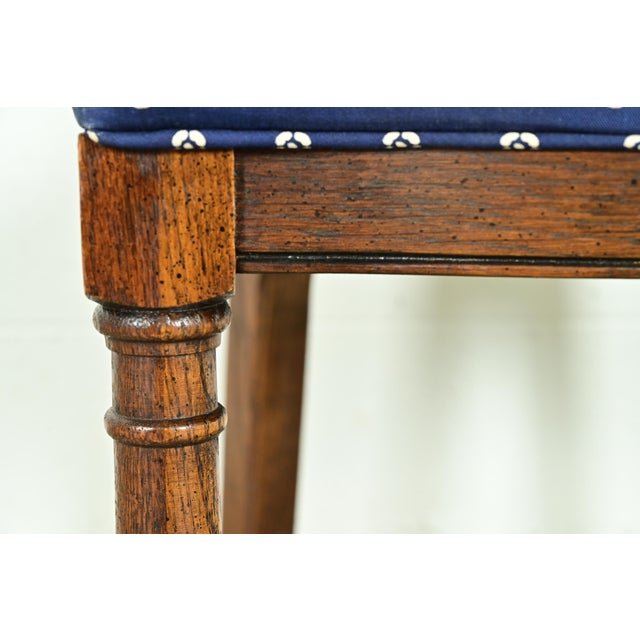 Wood Century Furniture French Country Carved Solid Oak Ladder Back Dining Chairs, Set of Six For Sale - Image 7 of 13