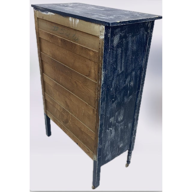 19th Century Antique Painted Pine Chest of Drawers With Distressed Finish For Sale - Image 5 of 6
