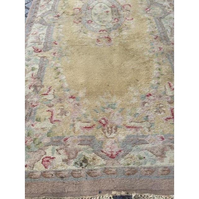 Mid-Century Indian Savonnerie Design Rug, 1950s For Sale - Image 4 of 18