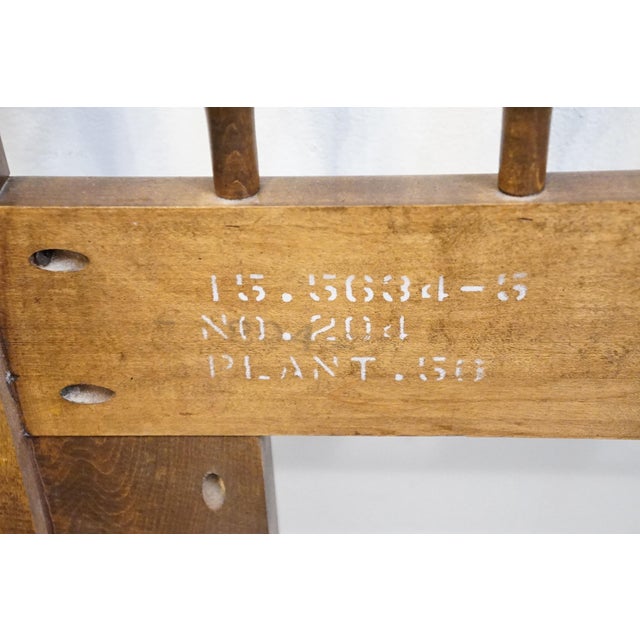 Wood Ethan Allen Classic Manor Collection Solid Maple Queen Size Spindle Headboard 15-5634-5 For Sale - Image 7 of 7