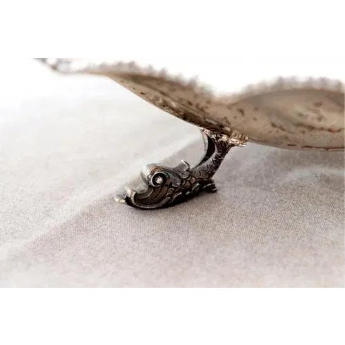 Silver Shell-Shaped Fruit Bowl For Sale - Image 5 of 10