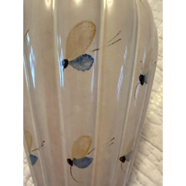 Arabia Vintage Arabia Finland Red-Clay Bud Vase With Stylized Butterfly Motif For Sale - Image 4 of 7