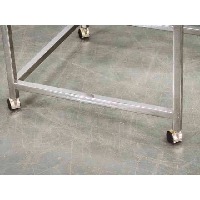 Italian Chrome, Brass and Glass Nesting Tables, 1970s, Set of 3 For Sale - Image 10 of 18