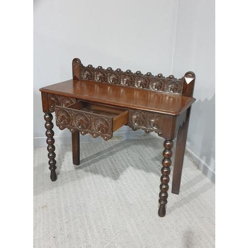 Oak Console Hall Table For Sale - Image 6 of 9