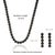Victorian Style 147.37 Ct Black Star Cabochon Tennis Necklace With Drop Earrings Set - 3 Pieces For Sale - Image 12 of 15