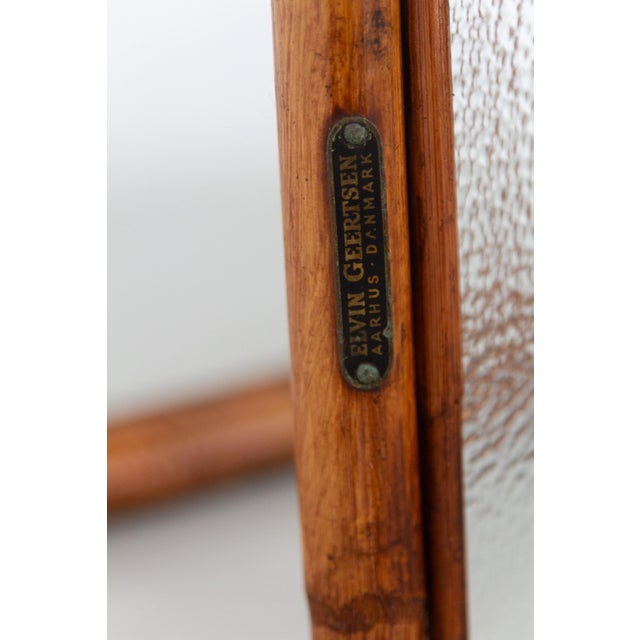 Danish Bamboo and Rattan Bar Cart by Elvin Geertsen, 1950s For Sale - Image 16 of 17