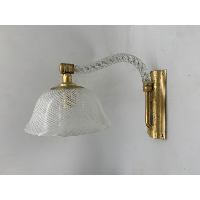 Wall Lamps attributed to Venini, Italy, 1950s, Set of 2 For Sale - Image 7 of 7